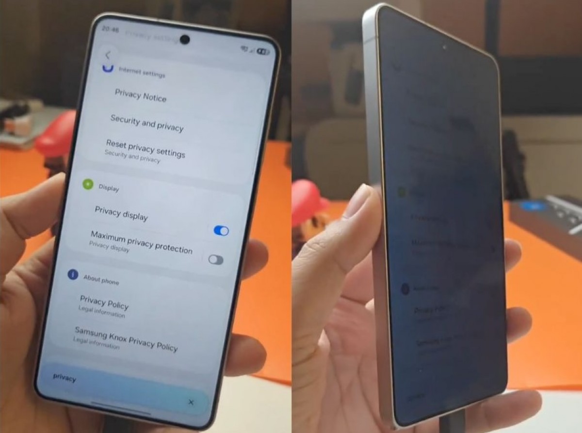 갤럭시 S26 울트라의 프라이버시 디스플레이 기능, 유출된 핸즈온 영상에서 시연