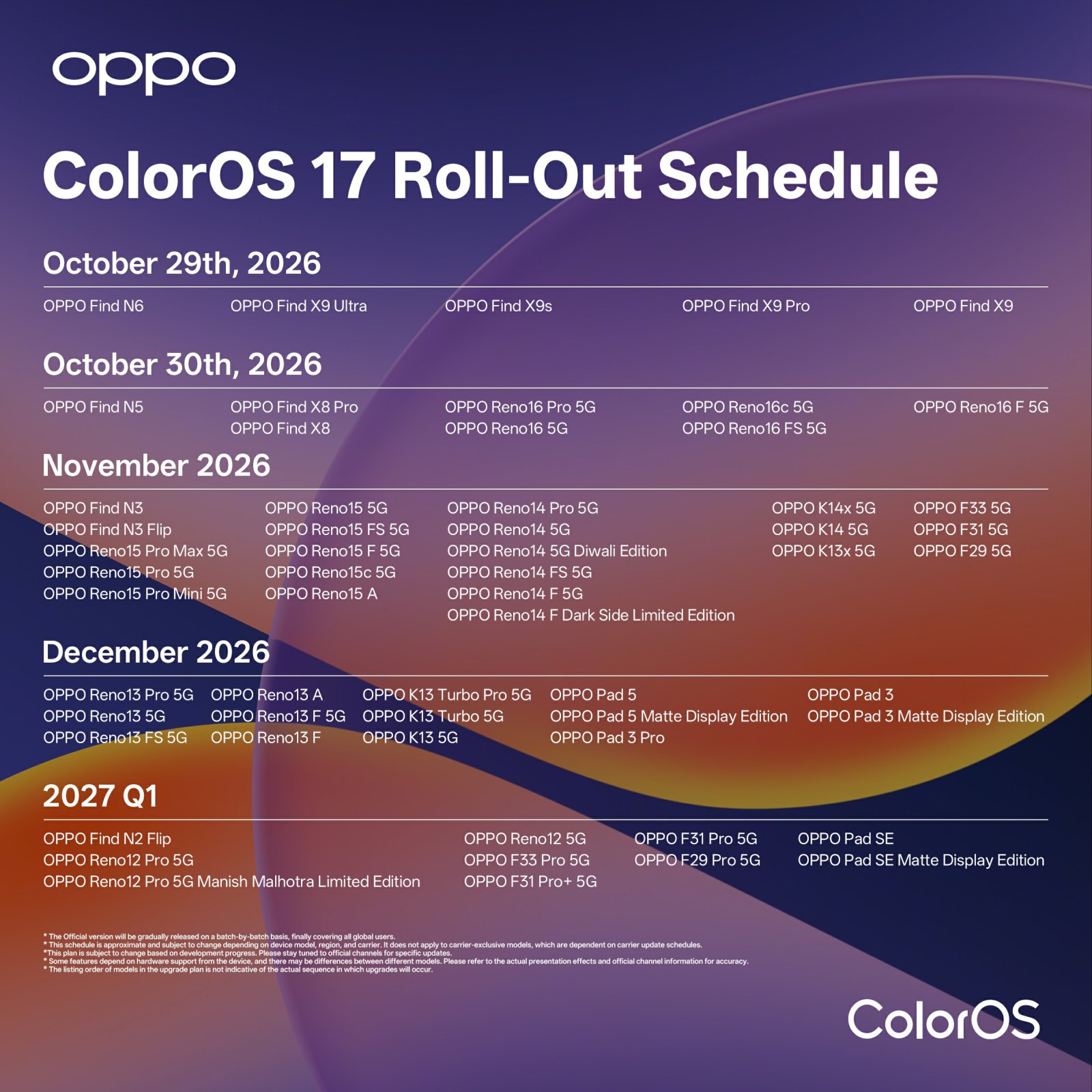 오포 ColorOS 17 글로벌 배포 시작, 파인드 X10은 10월 21일 출시 예정 대표 이미지